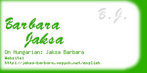 barbara jaksa business card